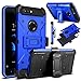 Venoro Compatible with ZTE Blade Z Max Case, ZTE ZMax Pro 2 Case, ZTE Sequoia Case, Shockproof Protection Case Cover with Belt Swivel Clip and Kickstand Compatible with ZTE Z982 (Blue)