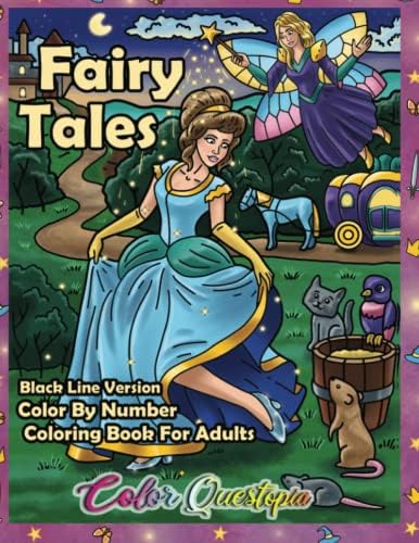 Amazon.com: Fairy Tales Color By Number Coloring Book For Adults