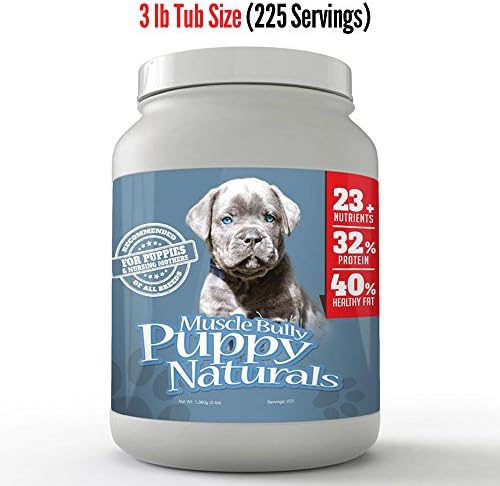 Muscle Bully Puppy Naturals, Puppy Vitamins and Nutrients - Nutritionally supports overall health, energy levels, the immune system, eyes, ears, teeth, and gums. For growing healthy puppies.