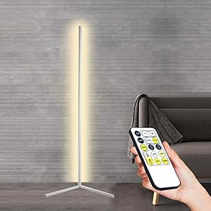 Hoeklamp LED Vloerlamp Woonkamer 140 Cm Hoog Hoeklamp LED Modern Met Afstandsbediening Traploos Dimmen Voor Woonkamer…