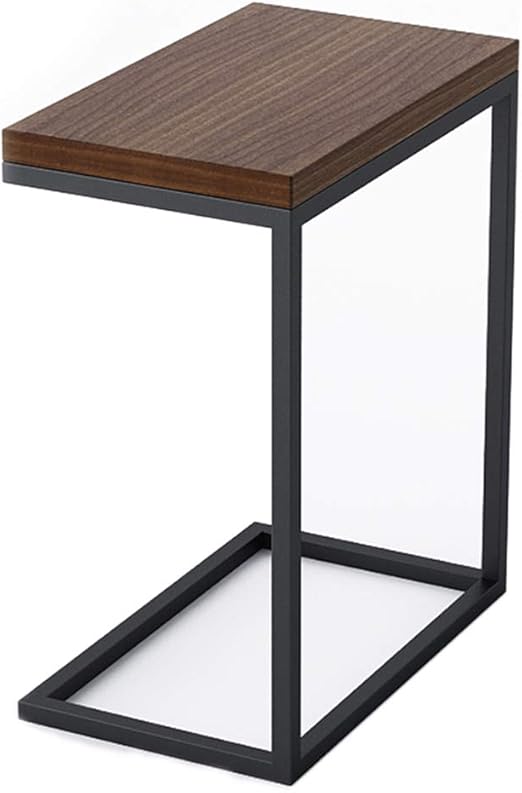Amazon Com Exercise Bike Industrial Side Table Sofa Side Table Mobile Snack Table For Coffee Laptop Tablet Rolling C Overbed Table Wood Look Accent Furniture With Metal Frame Home Kitchen