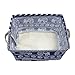 Mziart Cotton Linen Small Foldable Storage Basket with Handle, Multifunctional Sundry Cosmetic Storage Organizer Box for Home Closet Toys Office Desktop (Elephant)