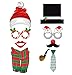 Christmas Photo Booth Props Kit(47Pcs), Konsait DIY Ugly Christmas Sweater Photo Booth Stick Funny Xmas Props Accessories for Adults Kids for Christmas Theme Party Favors Decorations Decor Supplies