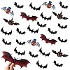 Décorations de chauve-souris d’Halloween – 120 PCS 3D Citrouille Chauves-souris Stickers Muraux, Imperméables Bats Craft…