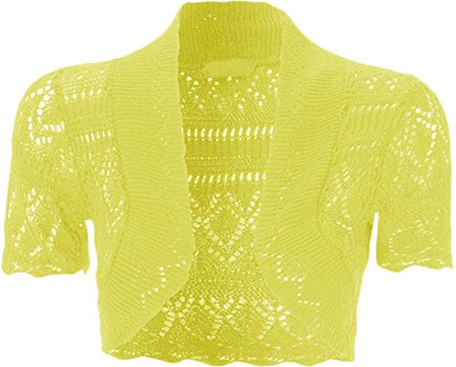 FashionMark Girls Kids Crochet Knitted Bolero Shrug Top