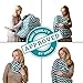 Nursing Breastfeeding Cover Scarf - Baby Car Seat Canopy, Shopping Cart, Stroller, Carseat Covers for Girls and Boys - Seafoam Chevron
