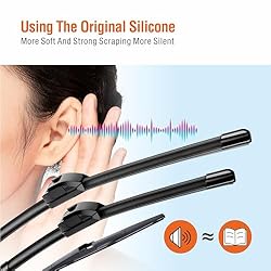 WOWIPER Silicone Windshield Wiper Blades with Rear