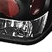 Spec-D Tuning Black Housing Clear Lens LED Tail Lights Compatible with 2004-2015 Nissan Titan Without Utility Bed, Left + Right Pair Assembly