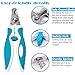 Sharp Dog Nail Clippers Trimmers with Quick Sensor, Pet Nail Clippers with Safety Guard for Small Large Dogs and Cats, Dog Nail Trimmer for Thick Nails with Free Nail File & Dog Toothbrushes (Blue)