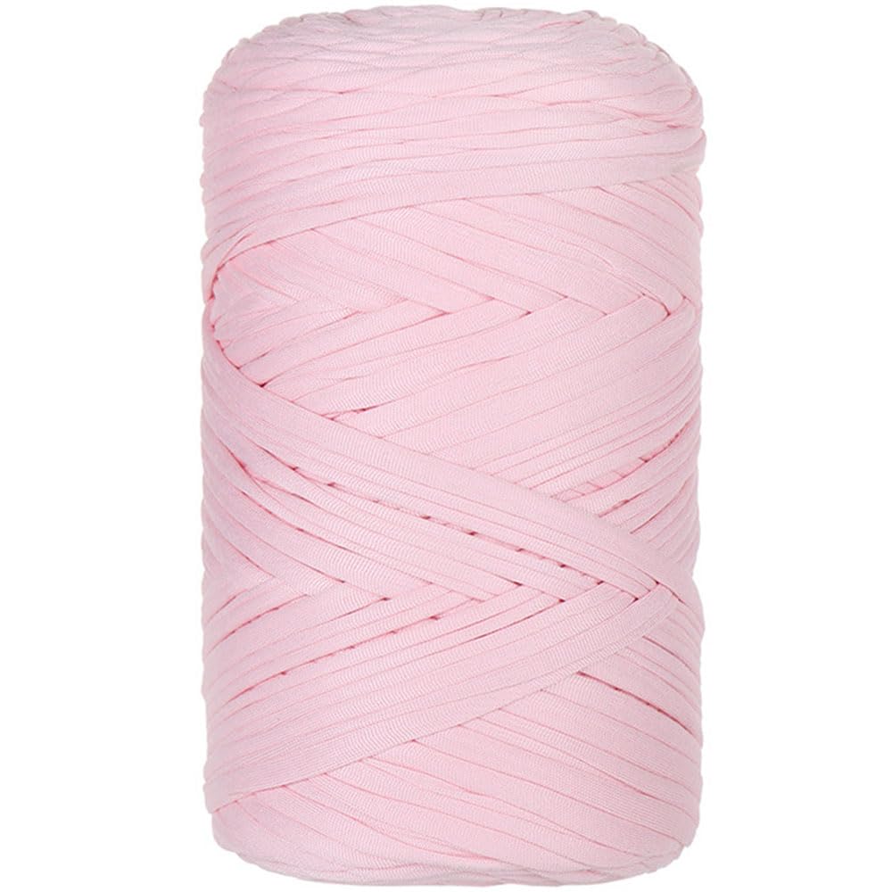 1 Pcs 400g Cotton Soild Color T-Shirt Yarn Fabric Crochet Yarn for DIY Knitting Handbags Hat Shoes Purse Basket