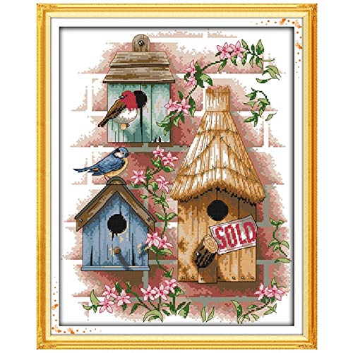 Amazon Com Zamtac Oneroom Log Cabin Patterns Counted Cross Stitch