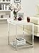 Convenience Concepts Palm Beach End Table with Shelf and Removable Trays, White