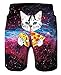 Uideazone Men Swim Trunks Drawstring Elastic Waist Surfing Beach Board Shorts with Mesh Lining