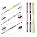3PCS 2 in 1 Acrylic Nail Brush for 3D Nail Art Design DIY Manicure Pedicure Tips Dual Head Brush Rhinestone Handle Professional Nail Art Tools