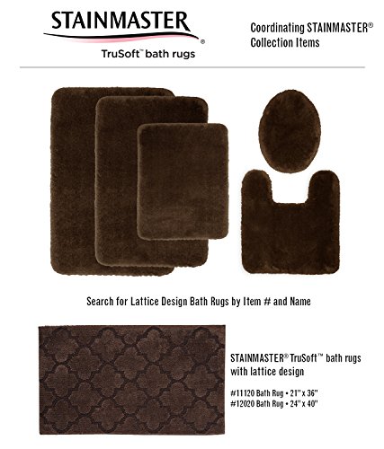 STAINMASTER TruSoft Luxurious Bath Rug, Standard Lid Coffee Bean