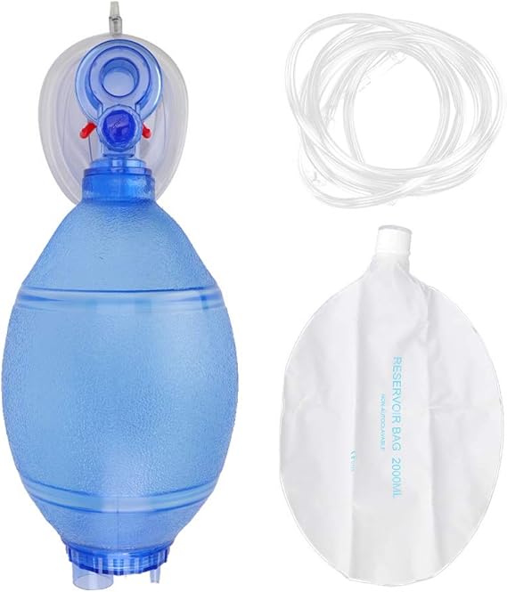 Ambu Bag, Kit de primeros auxilios Máscara de tubo de oxígeno de reanimación simple para