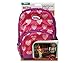 Nuby Quilted Baby Backpack with Safety Harness,Pink Hearts
