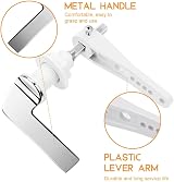 CAEEKER Alloy Toilet Cistern Lever Flush Handle Victorian Chrome Universal view 3