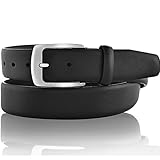 Men Black Leather Dress Belt for Christmas Gift 40