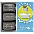 Toaster Bath Bomb | Funny Novelty Gift Bath Set of 3X Huge 125g Bathbombs for Men and Women