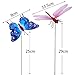 Homgaty 25Pieces Colourful Garden Butterflies Dragonflies On Sticks Butterfly Stakes Patio Ornaments Plant Outdoor Yard Decoration