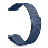 Fintie for Gear Sport/Galaxy Watch 42mm Band, 20mm Milanese Loop Adjustable Stainless Steel Replacement Strap Wrist Bands for Samsung Galaxy Watch 42mm, Gear Sport / S2 Classic Smartwatch, Navy