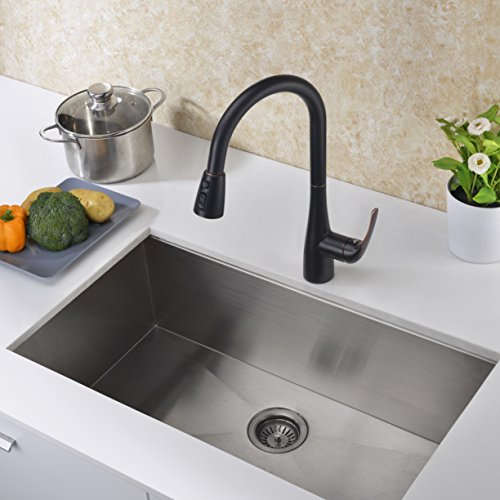 New Kitchen Sink Faucet Oil Rubbed Bronze Delle Rosa Pre-rinse Single Handle Pull Out and Pull Down Kitchen Faucet