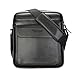 Zicac Mens Genuine Leather Shoulder Bag Briefcase Messenger Bag (Black)