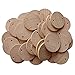 1.5 Inch Wooden Tags Round Wooden Circles with Hole for DIY Decoration, 100 Pcs
