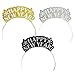 Happy New Year Glitter Assorted Tiaras (12 Pack)