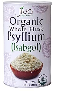 Jiva USDA ORGANIC Whole Husk Psyllium (Isabgol) 12-Ounce Can