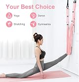 flintronic Yoga Stretching Strap Pink Aerial Rope Back Bend Trainer view 2
