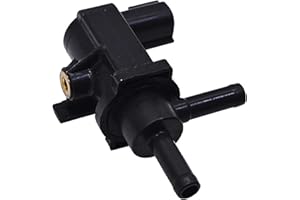 Polcatay Vacuum Switch Valve, High Temperature Resistant Valve Vacuum Switch, 2 Pin Plug and Play Modification Parts 90910-12259 90910-12272, Compatible with Corolla Highlander Sienna Avalon (Black)