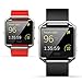 Fitbit Blaze Accessory Band, Engive Classic Soft Flexible Silicone Replacement Sport Bracelet Smart Watch Accessories Strap Bands for Fitbit Blaze Smart Fitness Watch (Small, Black&Red)
