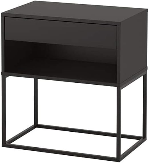Amazon Com Ikea Vikhammer Nightstand Black 903 889 78 Size 23 5