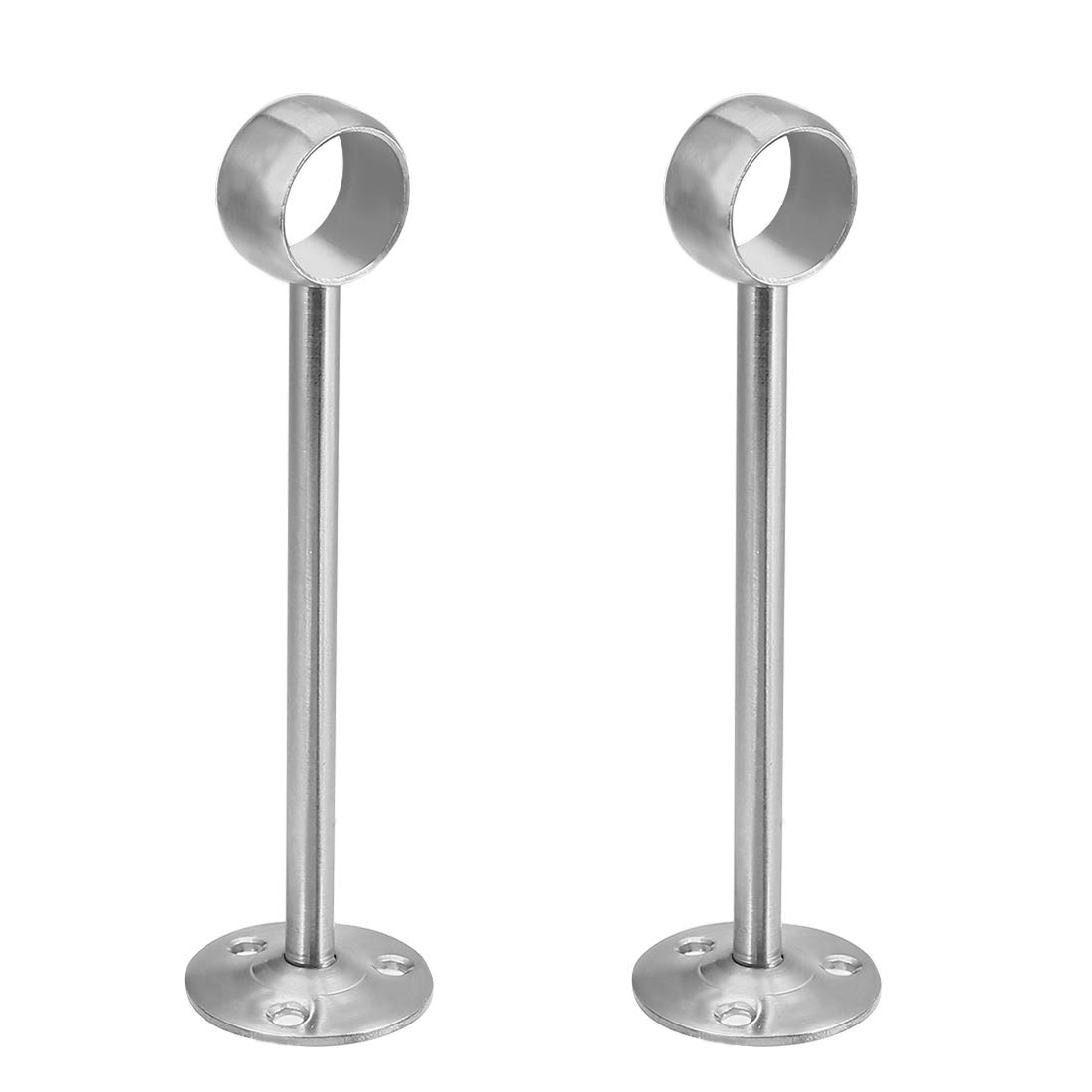 Sourcingmap Wardrobe Pipe Bracket, 20mm Dia, Ceiling Mounted Rail Rod Support Socket 2pcs