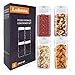 Lukasa Food Storage Containers with Lids BPA Free 4 Piece Set with All Same Size-1.2L Large Capacity Clear Containers for Storage -Airtight Cereal Storage Containers for Home Kitchen&Party