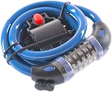 GOFRIEND Bike Lock 5 Digit Resettable 1.2m x 12mm Blue TY566 view 6