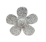Bestbling Crystal Bling Sparking Car Fragrance Flower Car Diffusser Air Freshener with Vent Clip (Silver)