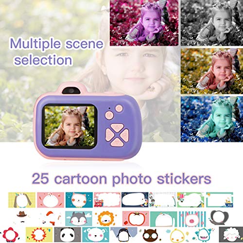beiens Digital Video Camera for Kids, 24MP Selfie Dual Cameras, 32G SD Card, 1080P 2.0 inch HD IPS Screen, USB Charge, Best Birthday Gifts Kids Camera Toys for Girls and Boys (Pink) - Thumbnail 4