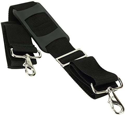 Made in USA 2"W x 60"L Black Nickel Hardware Poly Web Replacement Shoulder Luggage Travel Bag Strap