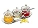 FOLOBE Premium Quality Clear Acrylic condiment set spice box with spoon seasoning salt pepper spice cans kitchen accessories 12x3.94x4.96inches