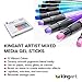KINGART Metallic GEL STICK Set, Artist Pigment Crayons, 12 Rich Metallic Colors, Water Soluble, Creamy, and Odorless, Use on Paper, Wood, Canvas and more