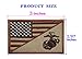 USA American Flag w/ Marine Corps USMC Military Tactical Morale Badge Patch (Brown)