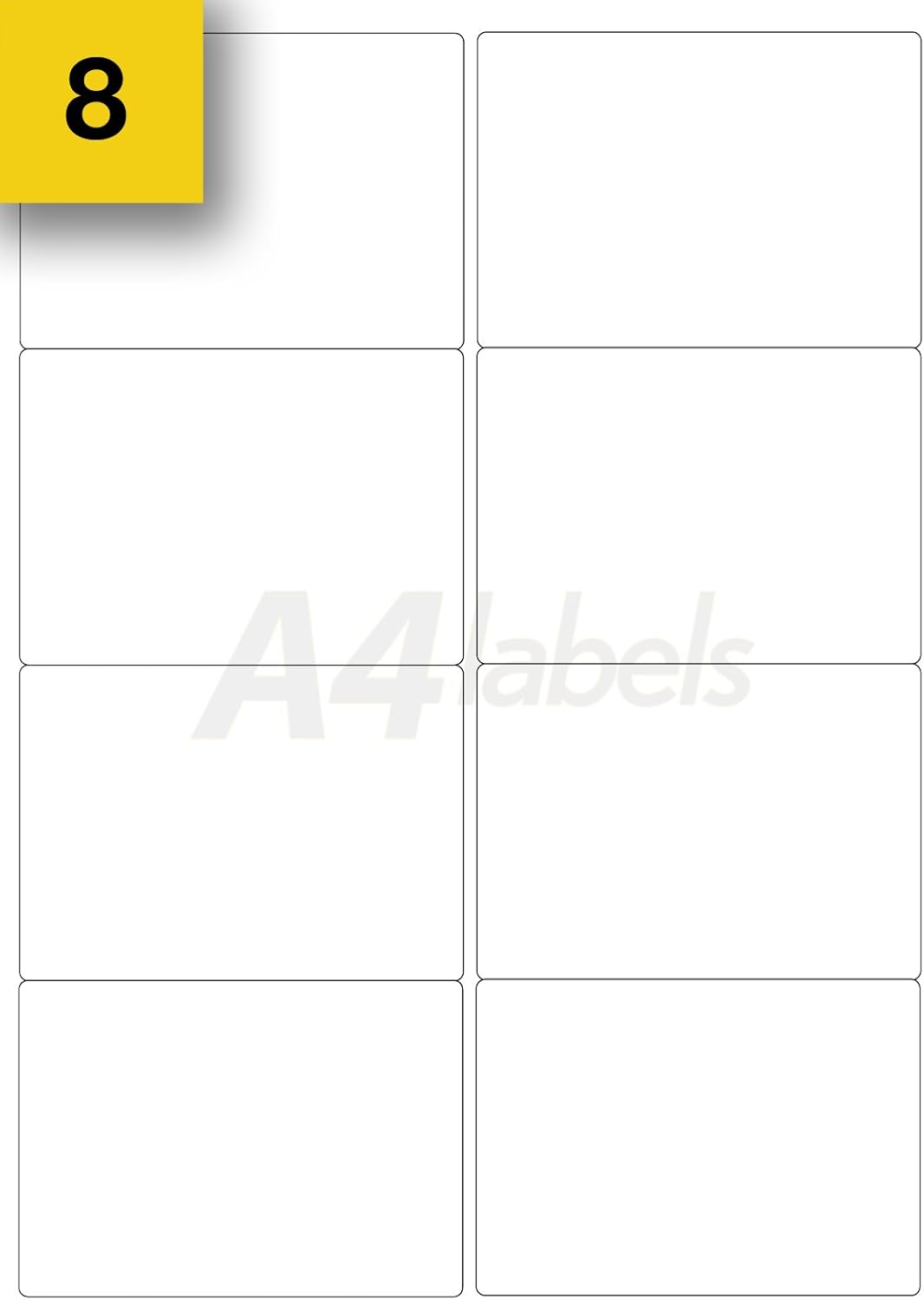 A4 Labels Brand. 4000 x (99mm x 68mm) White Self Adhesive Sticky A4