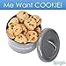 TIN COOKIE JAR By Spigo Great for Storing All Your Cookies and Delicious Treats, Durable Construction And Stylish Retro Design, 1.56 Gallons (Grey)