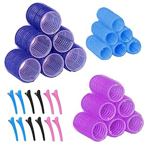 30Pcs-Hair-Rollers-Set-18-Pieces-Self-Grip-Holding-Hair-Rollers-Curlers-20-mm-31-mm-48-mm-12-Pieces-Duckbill-Sectioning-Clips-for-Salon-Barber-Hairdressing-Hair-Styling-Hair-Roller 30Pcs Hair Rollers Set, 18 Pieces Self Grip Holding Hair Rollers Curlers 20 mm, 31 mm, 48 mm & 12 Pieces Duckbill…