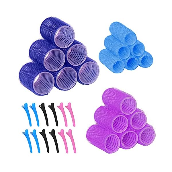 30Pcs-Hair-Rollers-Set-18-Pieces-Self-Grip-Holding-Hair-Rollers-Curlers-20-mm-31-mm-48-mm-12-Pieces-Duckbill-Sectioning-Clips-for-Salon-Barber-Hairdressing-Hair-Styling-Hair-Roller 30Pcs Hair Rollers Set, 18 Pieces Self Grip Holding Hair Rollers Curlers 20 mm, 31 mm, 48 mm & 12 Pieces Duckbill…