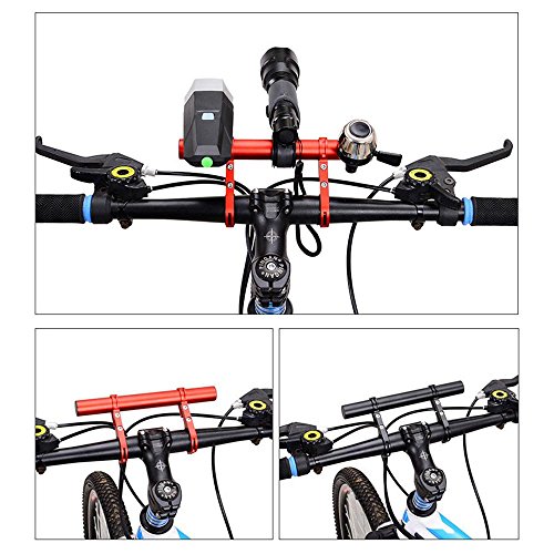 niceEshop Bike Bracket Handlebar Extension Headlight Camera Mount Bicycle Handlebar Extender with Aluminum Alloy Bracket Flashlight Headlamp, Speedometer Extension Installation Space Saver