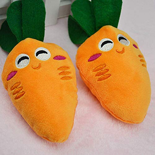 Pet Puppy Chew Squeaker Lint Sound Carrot Toys 13-1cm Length